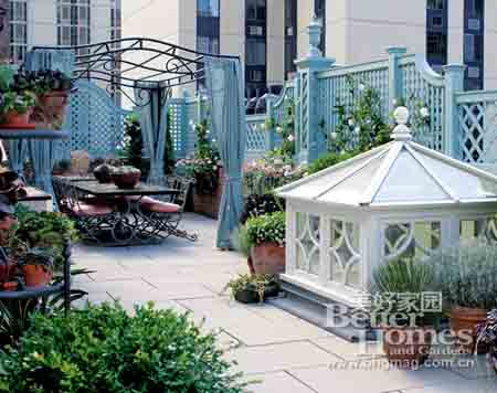 创意花园设计 创造美丽法式屋顶花园