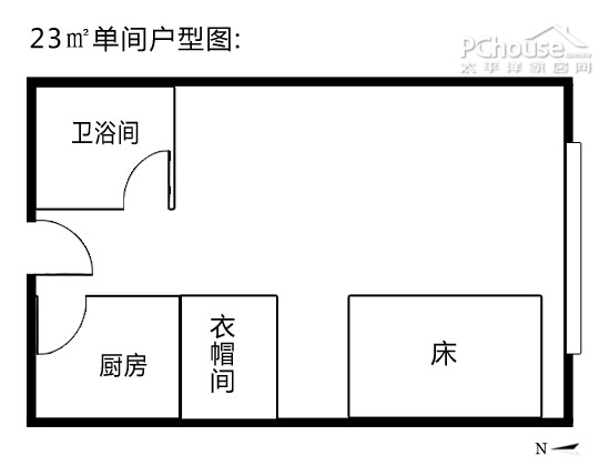 超简装单间秒变身2千2搞定23㎡租房装饰