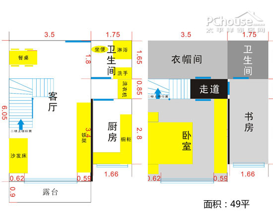 網(wǎng)店主1萬超省錢軟裝 夫妻自裝49平閣樓