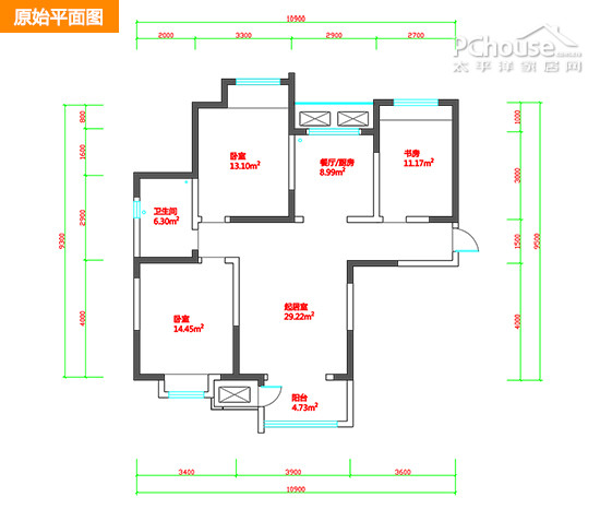 收纳型三居室4万硬装76平米小户型