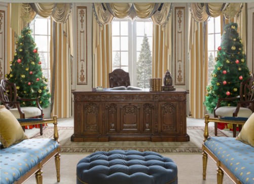 以白宫总统书桌为原型的"决策桌"