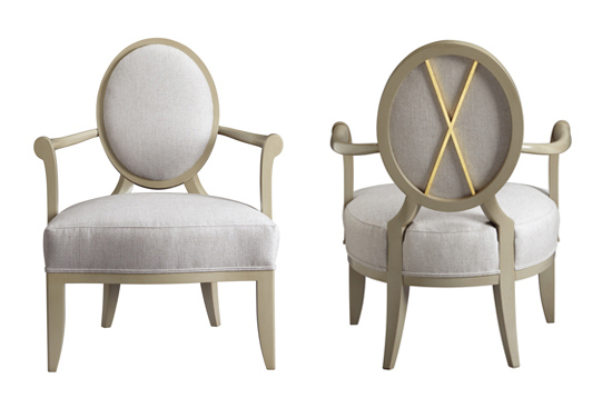Oval X-Back Lounge Chair