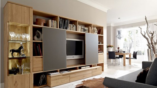 8款收纳型电视背景墙 木质尽显温润实用