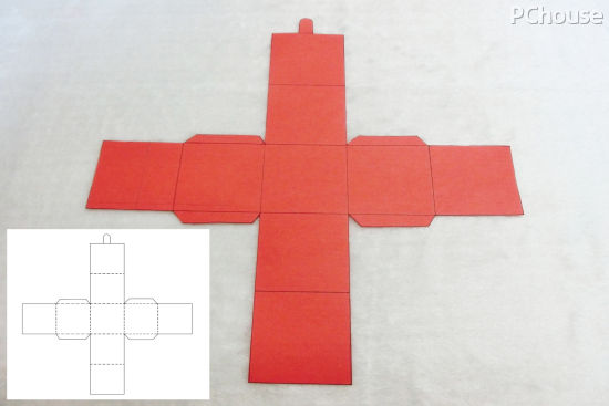 制作一个正方体的展开图,建议用稍稍硬的卡纸参考左下角模版制作.