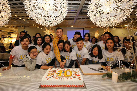宜家廣州10周年生日party合影