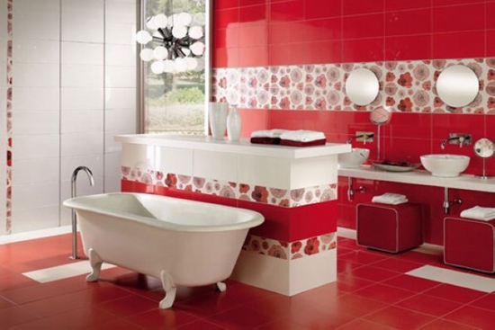 室内装饰 16图红色浴室设计