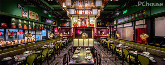 红绿搭配也很潮 文艺湘菜餐厅设计绽放上海