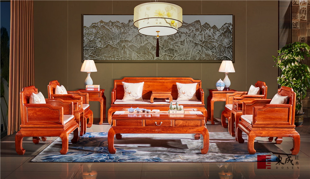 红木家具客厅摆放风水有什么讲究  六点为您介绍红木沙发怎么摆放