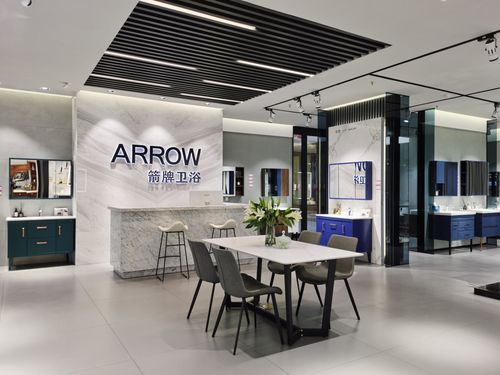 箭牌卫浴旗舰店面形象不断升级,从空间布局到人性化设计