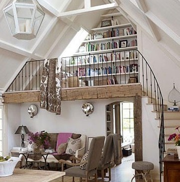 墙壁处搭建出一个多格收纳书架,四味一体构建成了最简单也