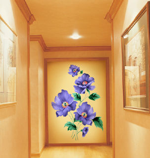 明艳墙纸 让居室充满春意