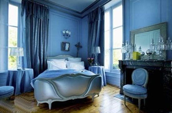蓝色系房间装修效果图图片