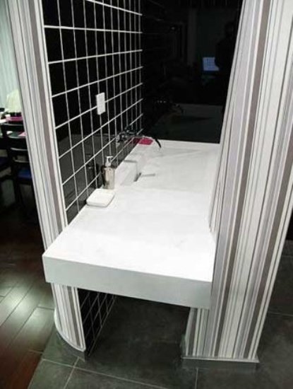 室内装饰远离喧闹 粉黑色简约两室两厅