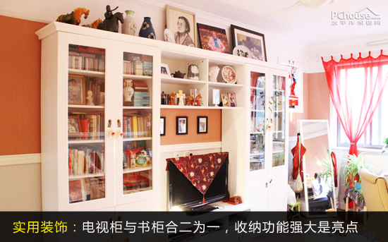 与书柜结合的装饰