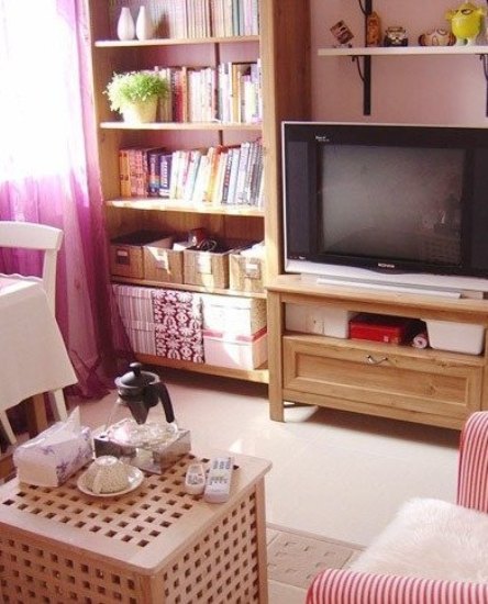 室内装饰 韩式粉嫩田园1居婚房