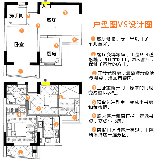 1房改2房5万完成60平米的极致改造 快乐设计 太平洋家居网