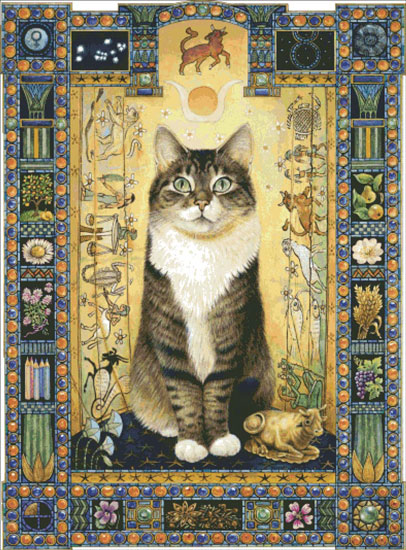 星座猫咪十字绣 异域风格装饰客厅