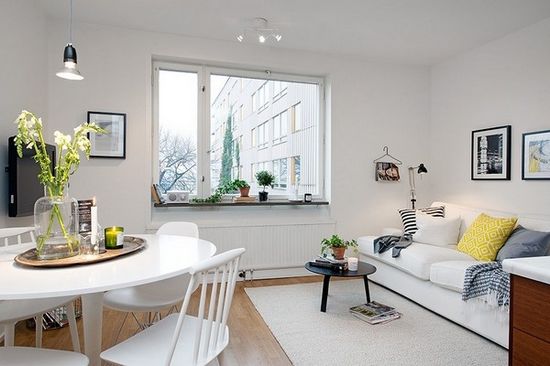 清新地板配白色家装 42平米哥德堡小公寓