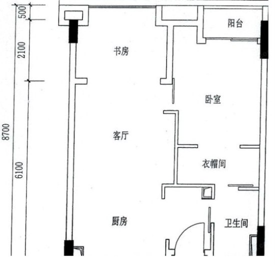 3万48平二居室设计 慢工出细活的美家
