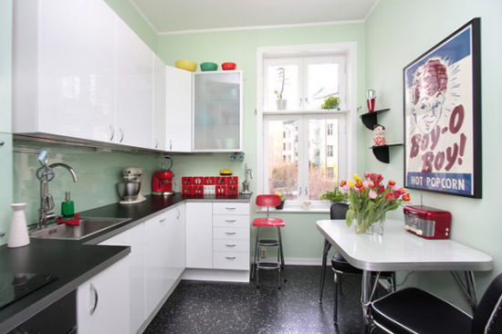 鲜艳夺目 迷人现代单身公寓