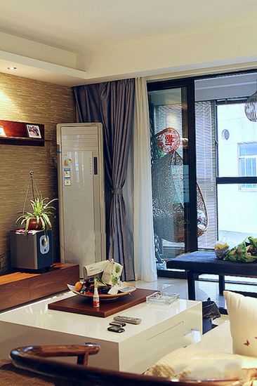 120平唯美混搭三居 主卧全透明卫浴间