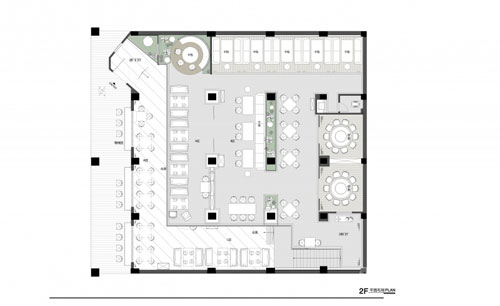 餐饮空间设计平面图 中西文化的混搭