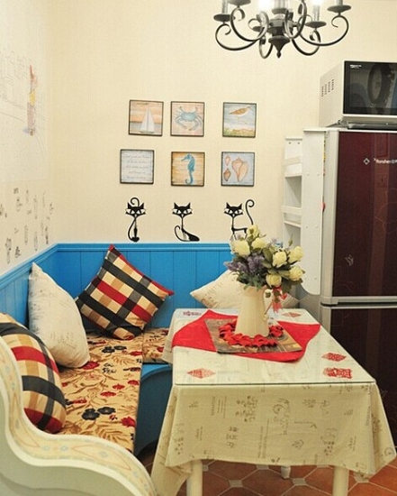 时尚家居方案 50平清凉地中海小2居