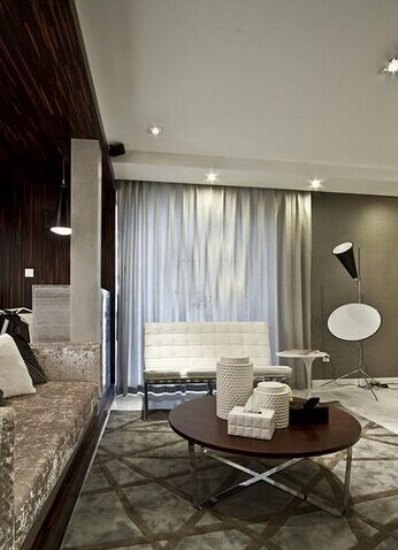 时尚三居室设计 150平休闲混搭风