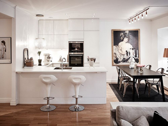 100平米装修 艺术质感瑞典式单身公寓