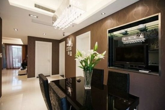 浓情咖啡色二室一厅 8万省钱巧装小婚房