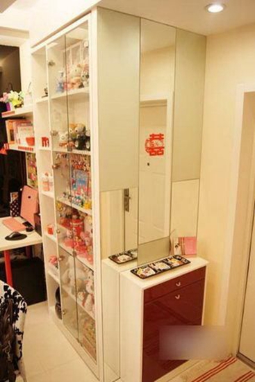 客厅隔断有创意 67平一室一厅可爱窝