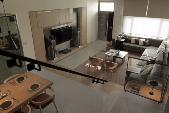 设计师装修 280平简约LOFT风公寓
