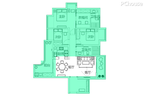 客厅平面布置图尺寸图图片