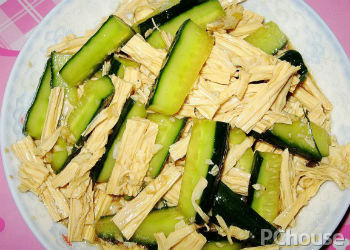 腐竹拌黄瓜的做法