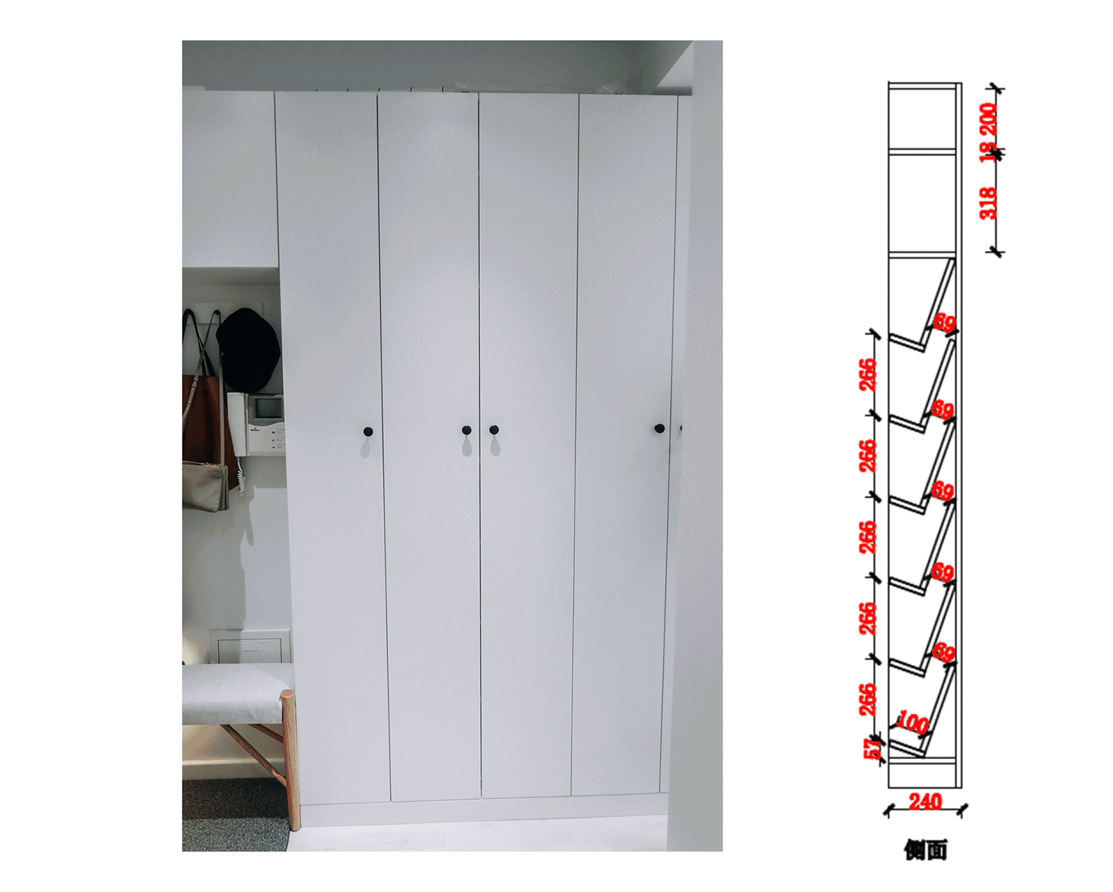 鞋柜卧室比较简单.