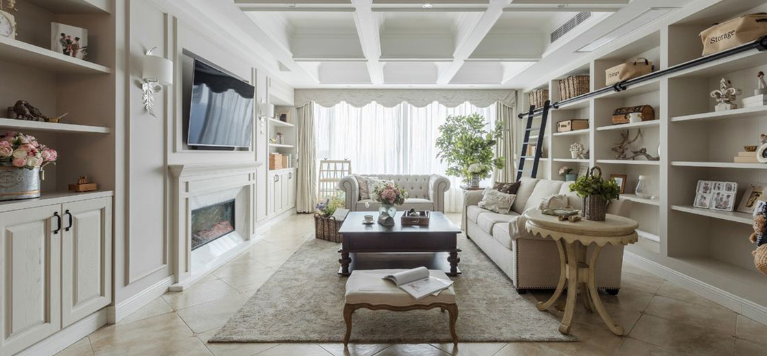 浅色棉麻纱幔包裹,复古铁艺描画素色生活