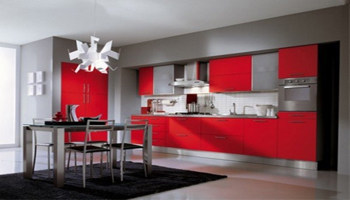 享受激情生活 红色厨房装修效果图
